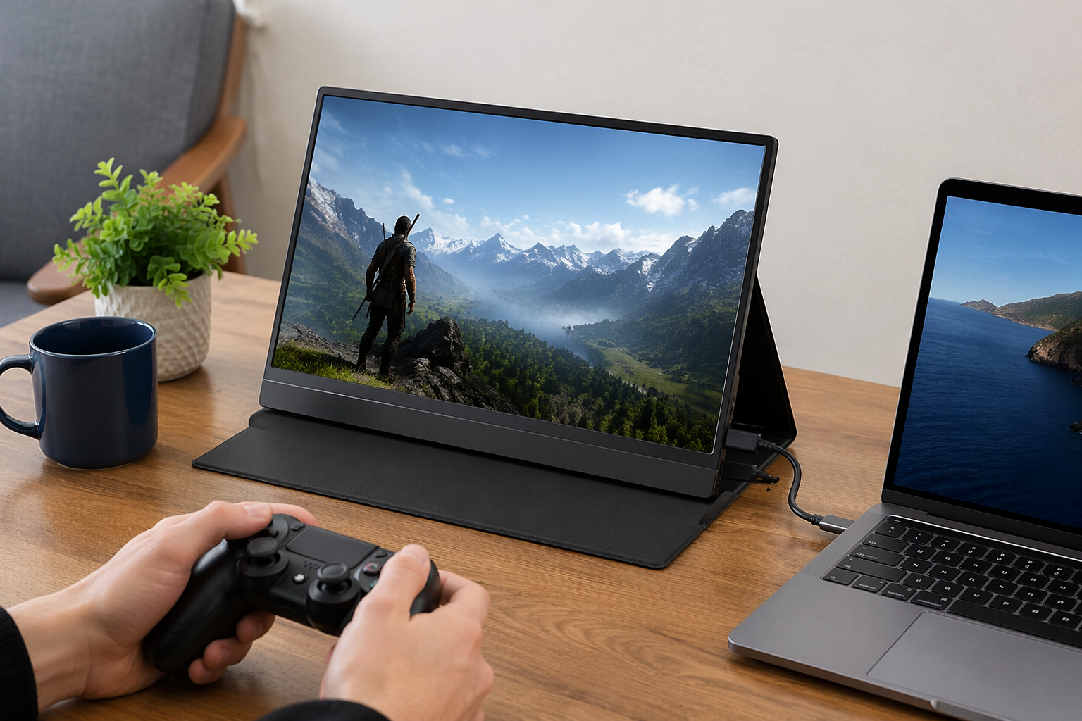 Intehill 15.6インチ FHD VESA対応 モバイルモニター F15NC