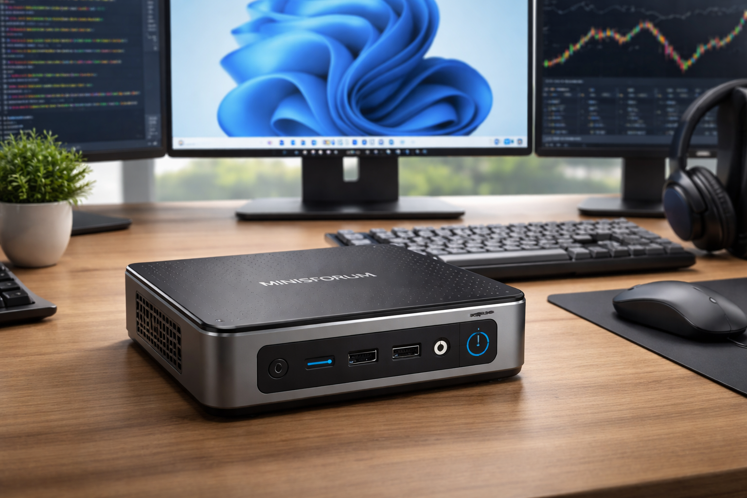 MINISFORUM UM760Slim ミニpc AMD Ryzen 5 7640HS DDR5-5600MHz 16GB 1TB SSD Windows 11 Pro小型pc Radeon 760M グラフィック HDMI2.1 |DP1.4|USB4 4K@60Hz トリプルディスプレイ出力 2.5Gbps LAN/Wi-Fi6E/BT5.2 ミニパソコン