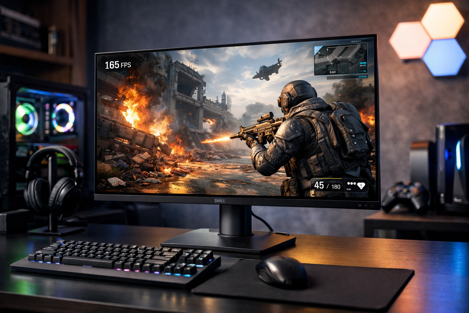 Dell G2724D 27インチ ゲーミングモニター ゲーミング ディスプレイ(3年間無輝点交換保証/QHD/Fast IPS 非光沢/DisplayPort ×2 HDMI ×1/sRGB 99%/縦横回転 高さ調整/1ms/165Hz/AMD FreeSync Premium)