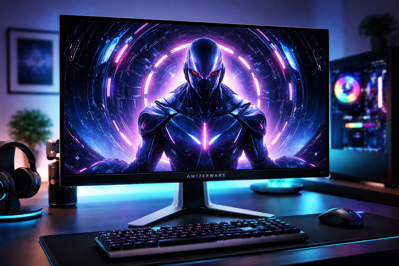 Dell AW2725DF 27インチ 有機EL Alienware ゲーミングモニター(3年間無輝点交換保証/QHD/QD-OLED/DP1.4×2,HDMI×1/DCI-P3 99.3%/縦横回転,高さ調整/0.03ms/360Hz/FreeSync Premium Pro,DisplayHDR TrueBlack 400)