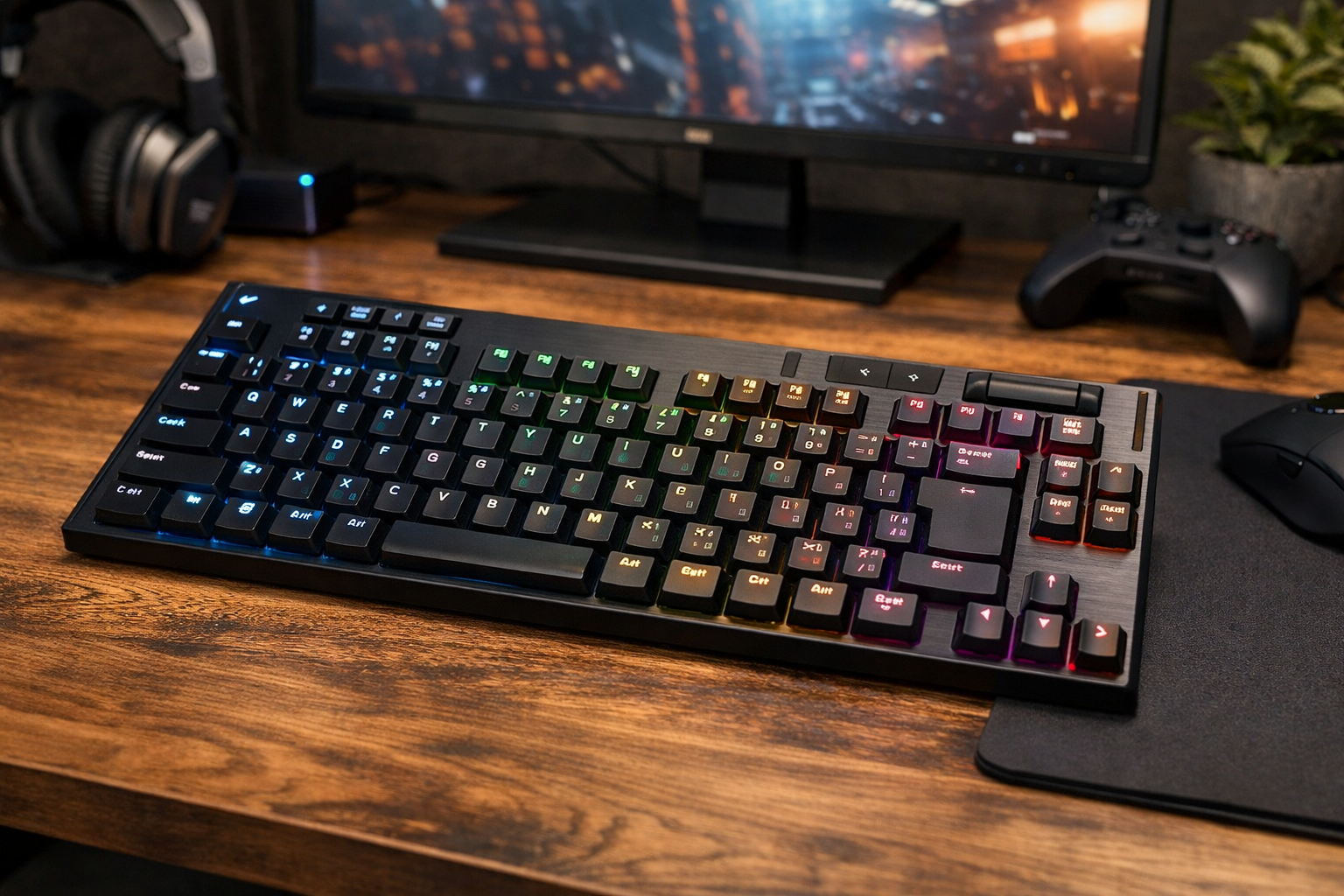 Logicool G(ロジクール G) ゲーミングキーボード テンキーレス ワイヤレス G913 TKL 薄型 GLスイッチ タクタイル 日本語配列 LIGHTSPEED 無線 Bluetooth 接続対応 LIGHTSYNC RGB G913-TKL-TCBK 国内正規品